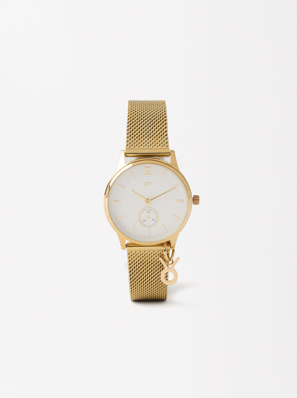 Watch With Stainless Steel Mesh Strap