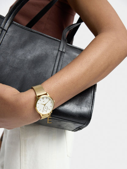 Watch With Stainless Steel Mesh Strap