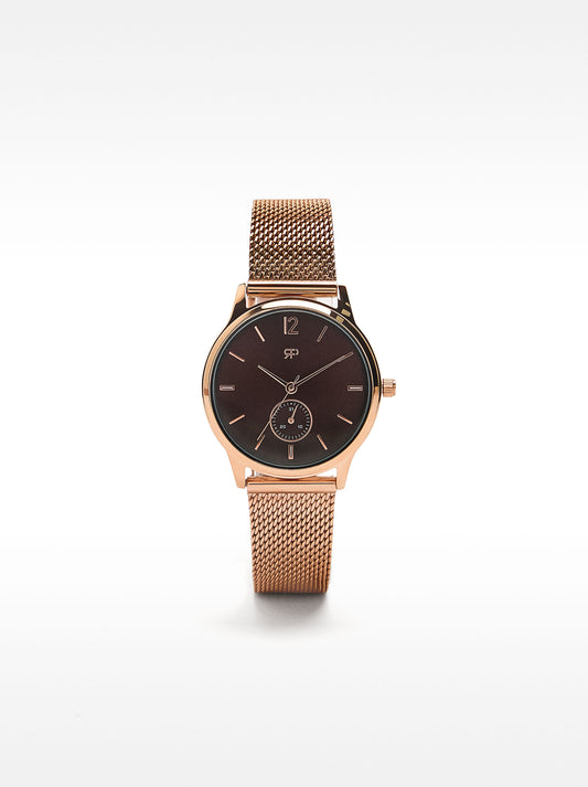 Watch With Stainless Steel Mesh Strap