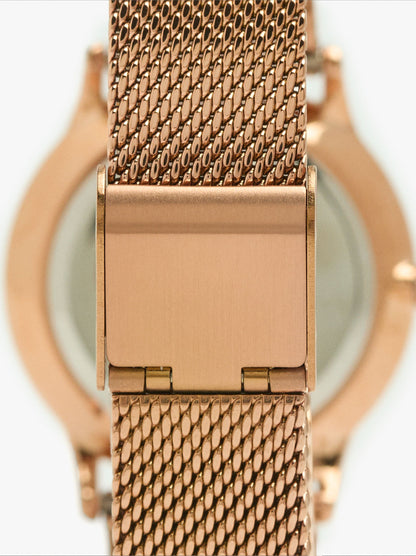 Watch With Stainless Steel Mesh Strap