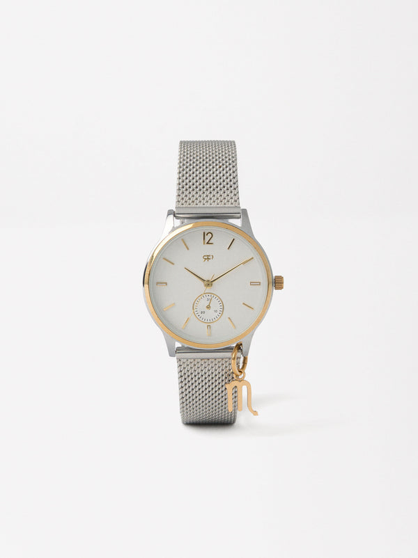 Watch With Stainless Steel Mesh Strap