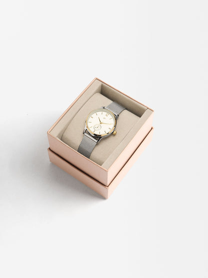 Watch With Stainless Steel Mesh Strap