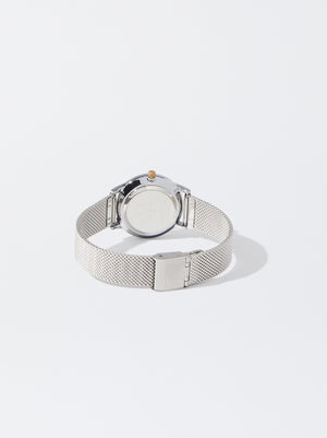 Watch With Stainless Steel Mesh Strap