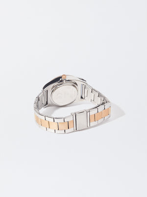 Watch With Two-Toned Steel Strap