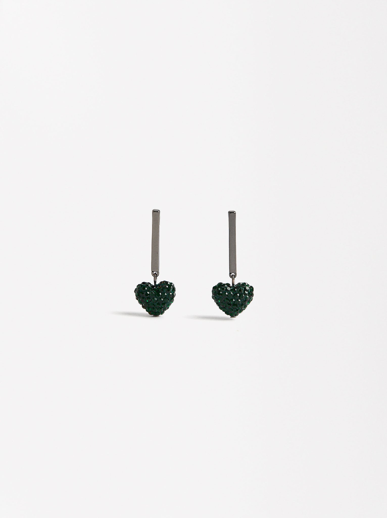 Long Heart Earrings