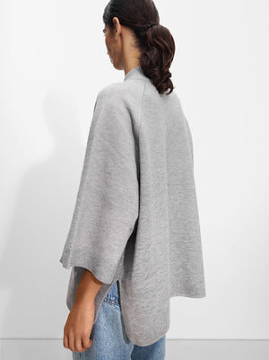 Round Neck Knitted Poncho