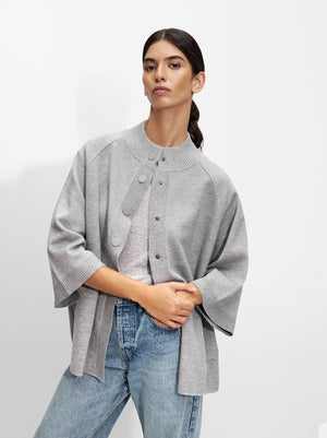 Round Neck Knitted Poncho