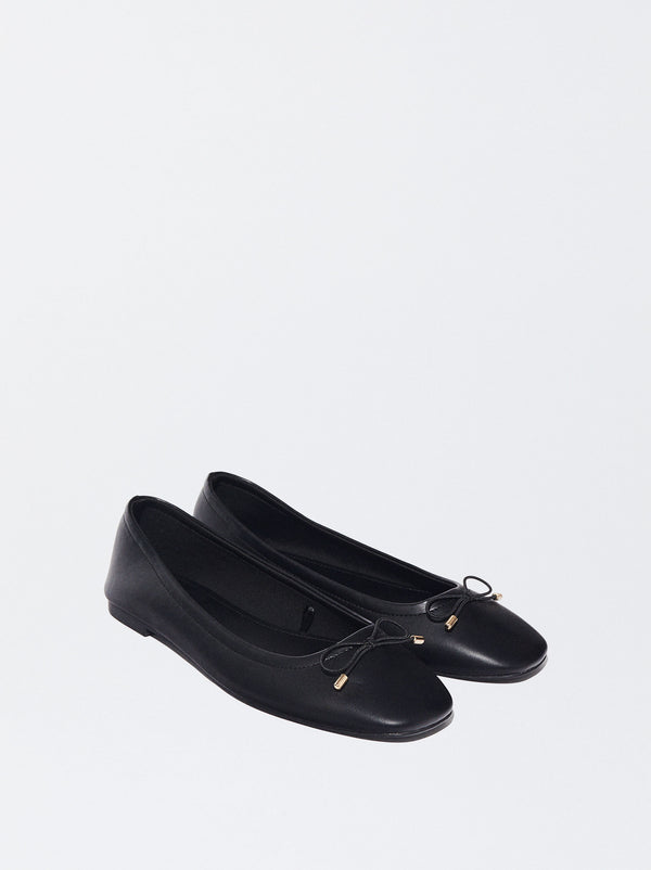 Ballet Flats With Bow