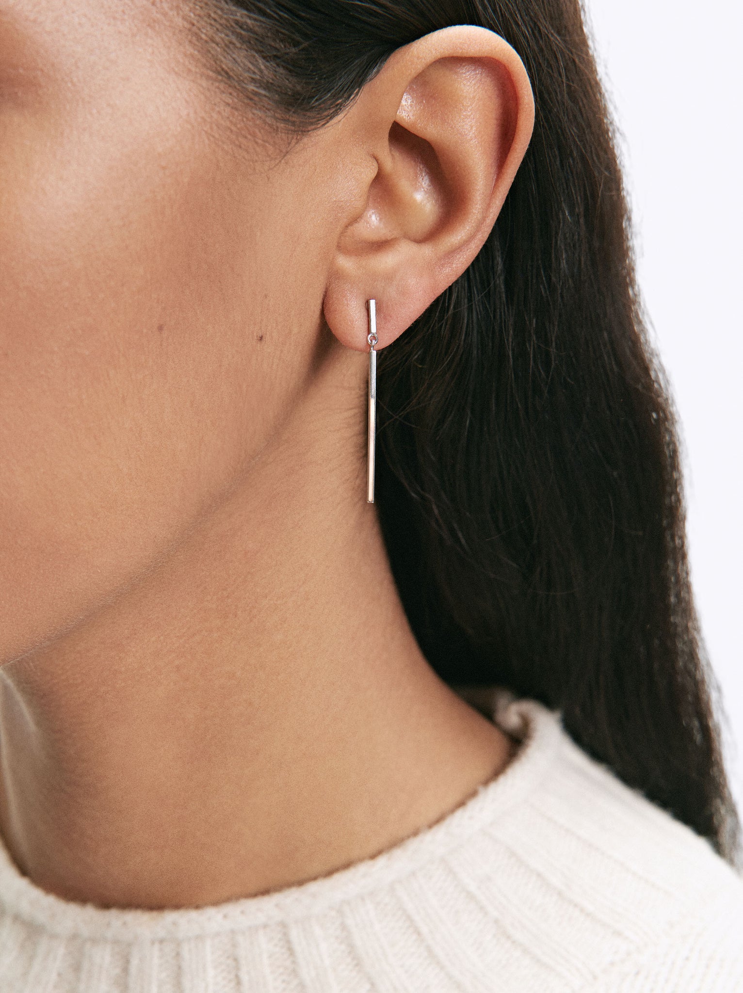 Silver Bar Earrings