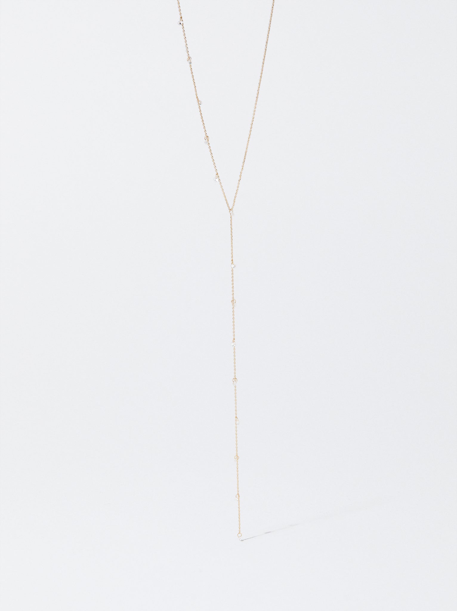 Golden Necklace With Zirconia