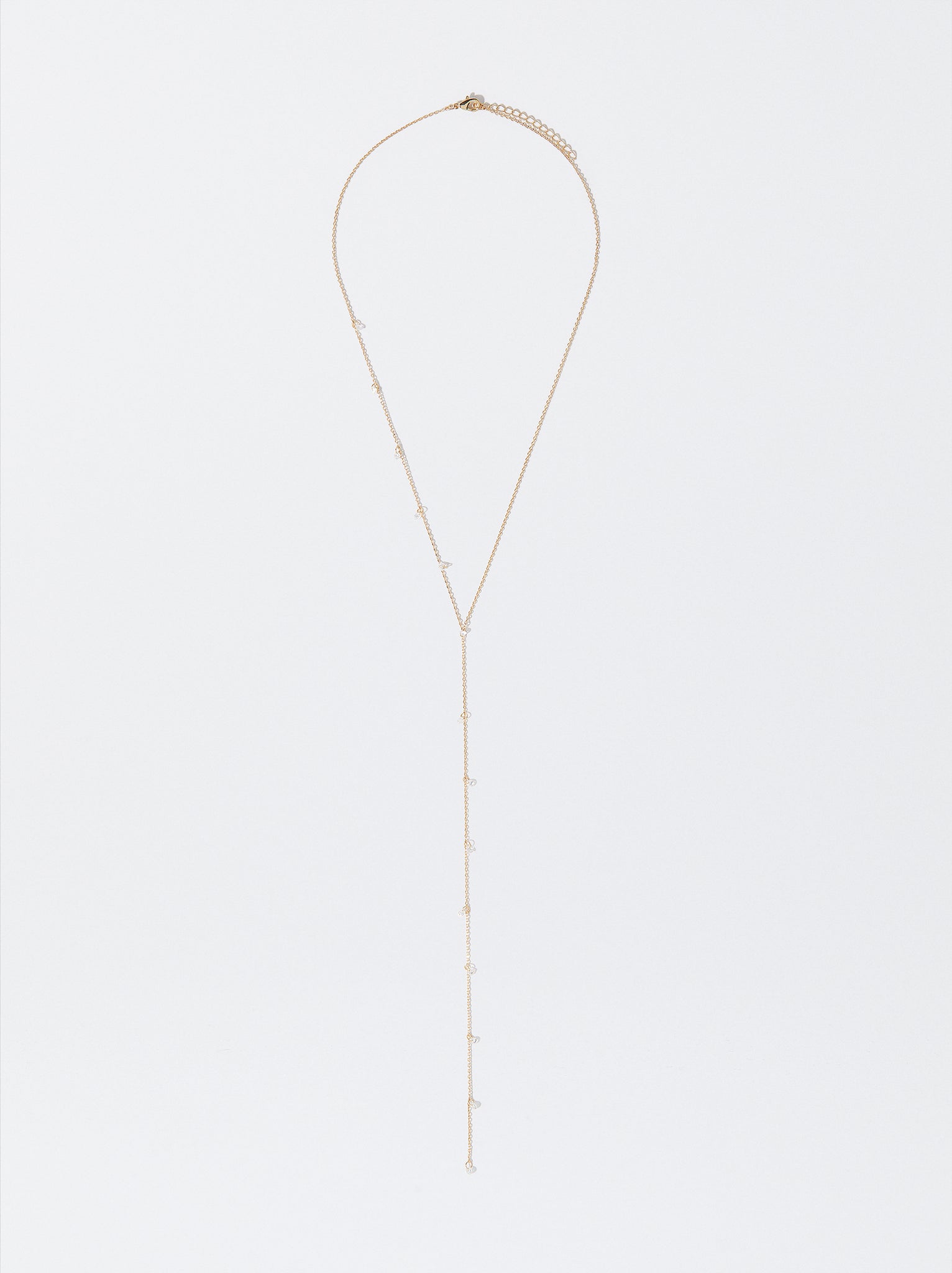 Golden Necklace With Zirconia