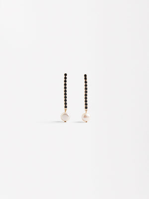 Earrings With Pearls And Zirconia