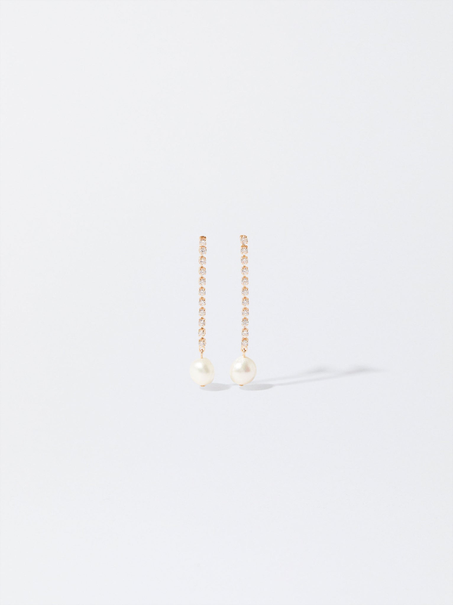 Earrings With Pearls And Zirconia