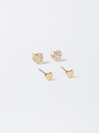 Set Of Earrings With Cubic Zirconia