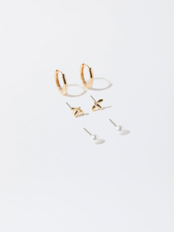 Golden Earrings Set