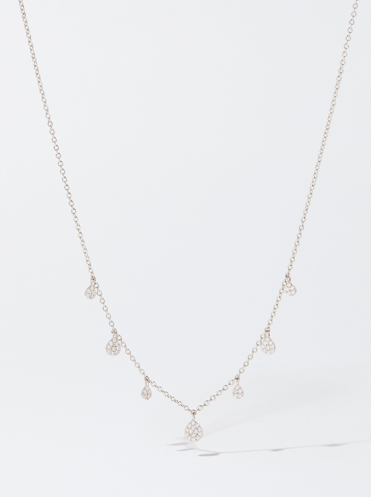 Silver Necklace With Zirconia