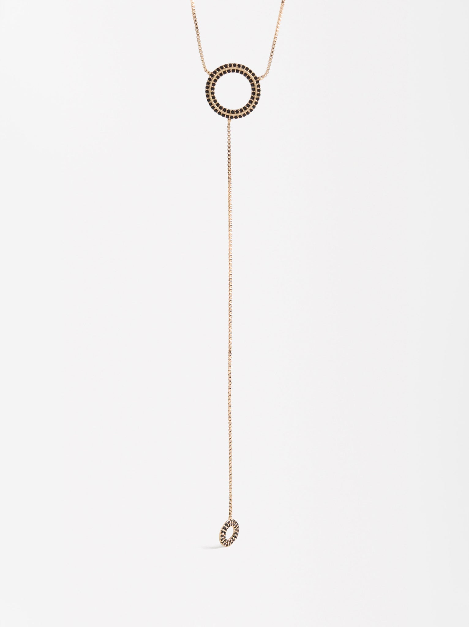 Golden Necklace With Zirconia