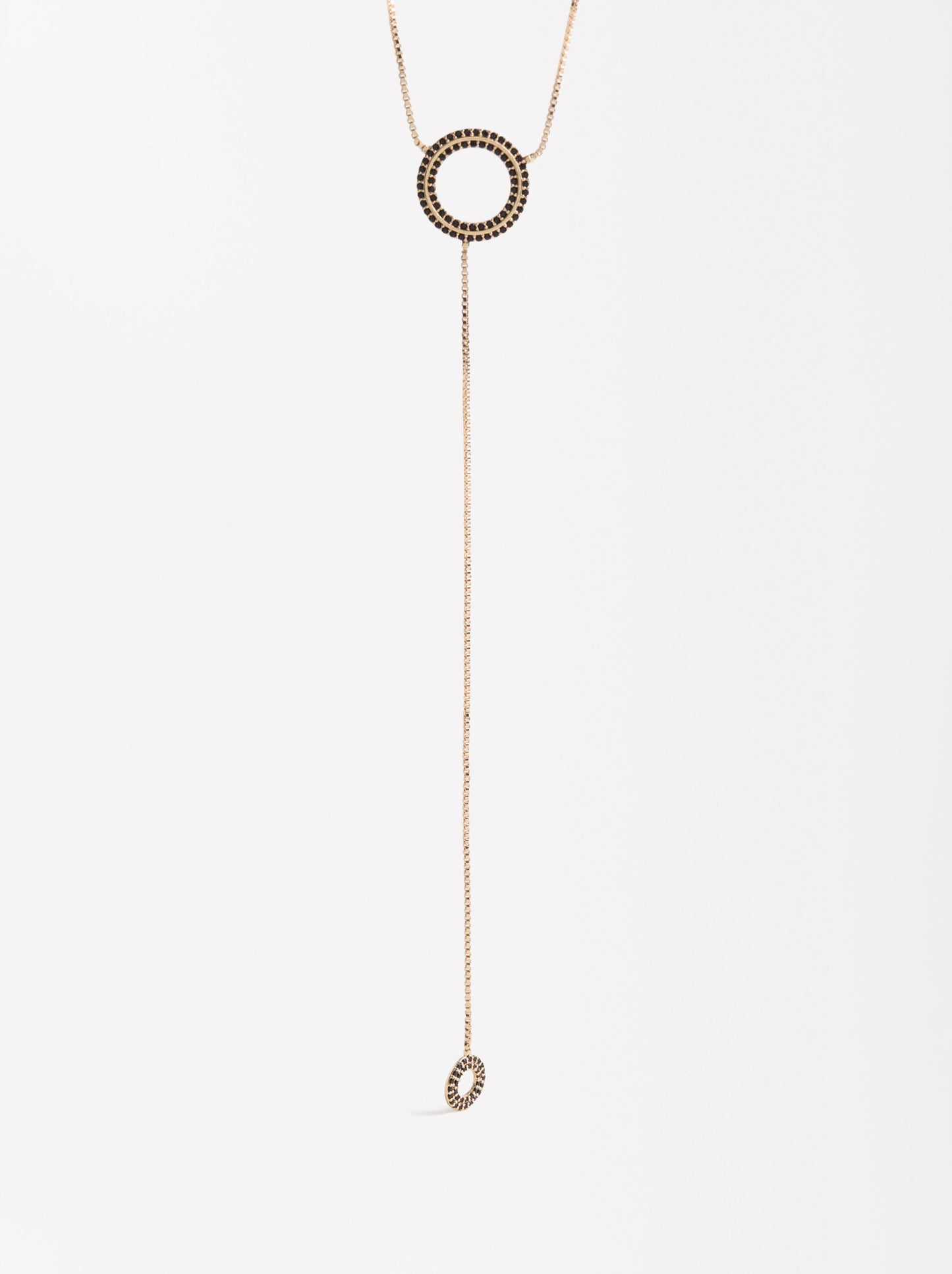 Golden Necklace With Zirconia