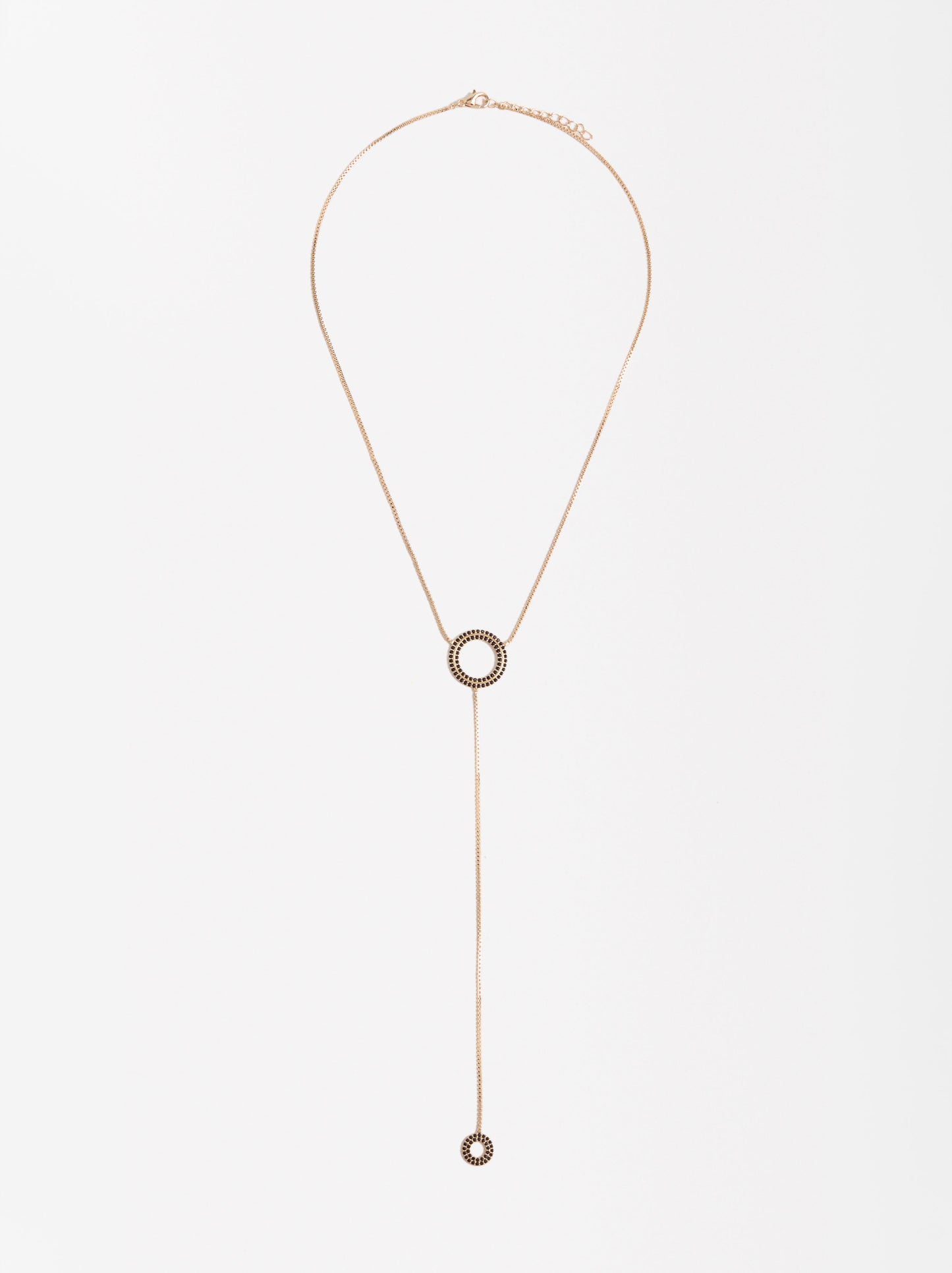 Golden Necklace With Zirconia