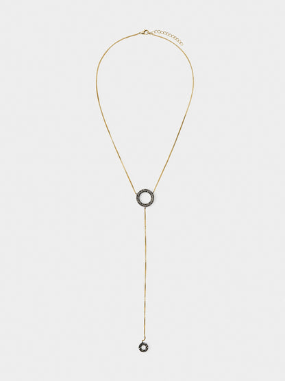Hoop Pendant Necklace With Cubic Zirconia