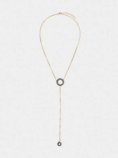 Hoop Pendant Necklace With Cubic Zirconia