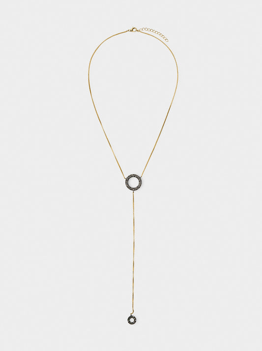 Hoop Pendant Necklace With Cubic Zirconia