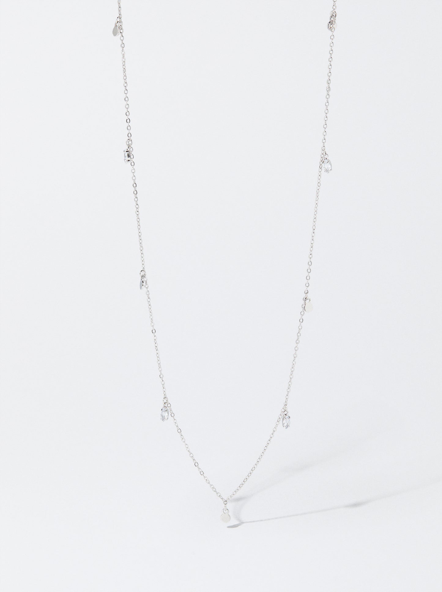 Silver Necklace With Zirconia