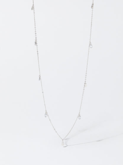 Silver Necklace With Zirconia