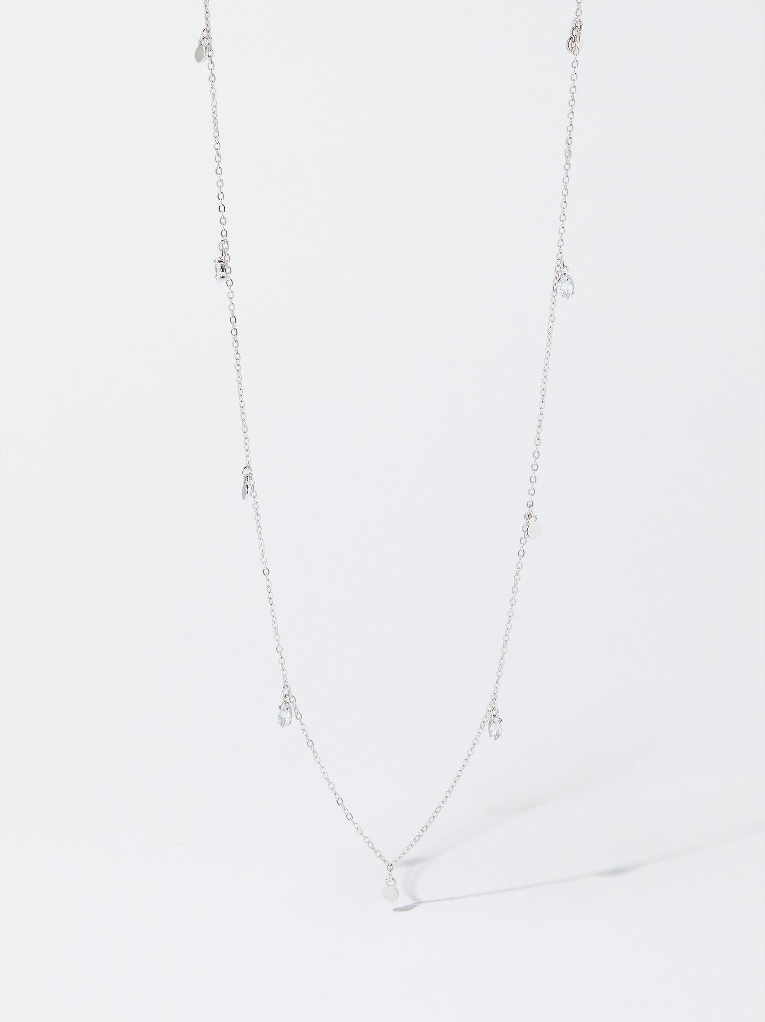 Silver Necklace With Zirconia