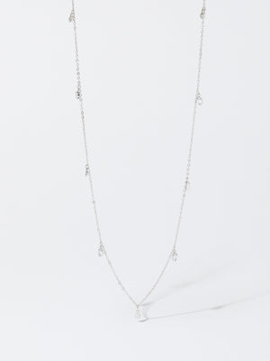 Silver Necklace With Zirconia