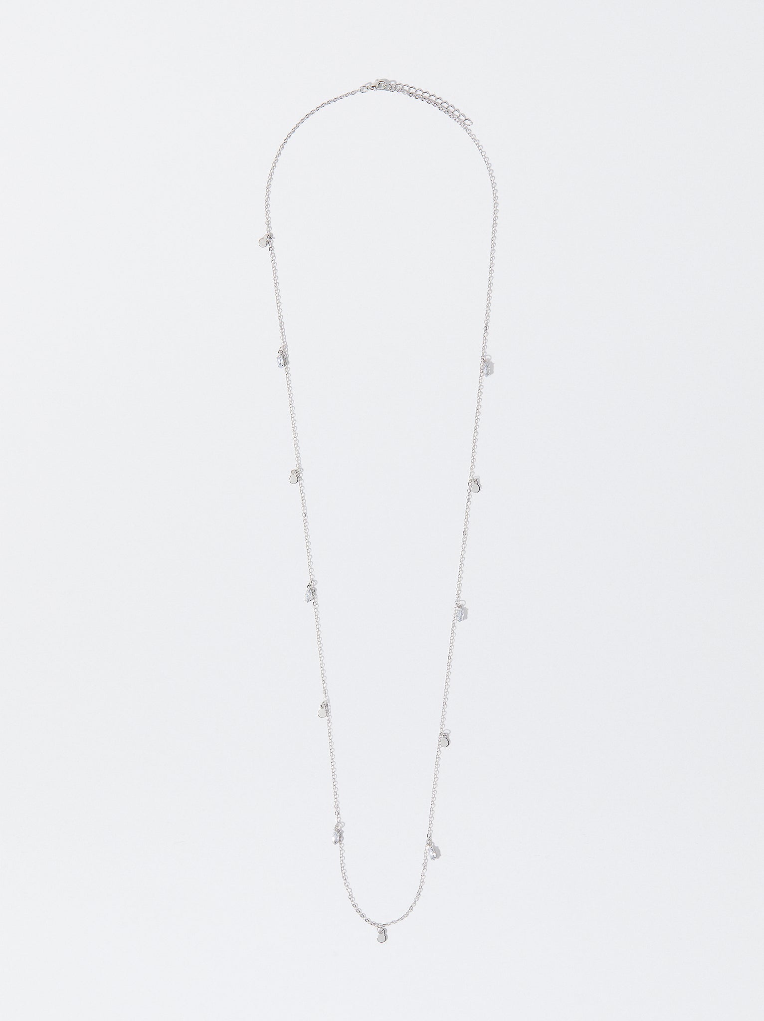 Silver Necklace With Zirconia