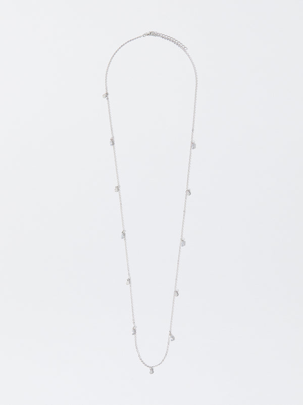 Silver Necklace With Zirconia