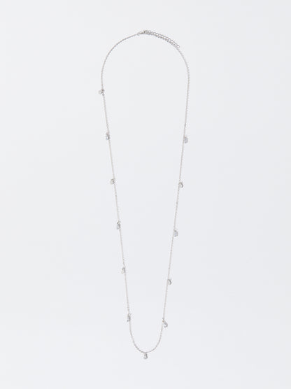Silver Necklace With Zirconia