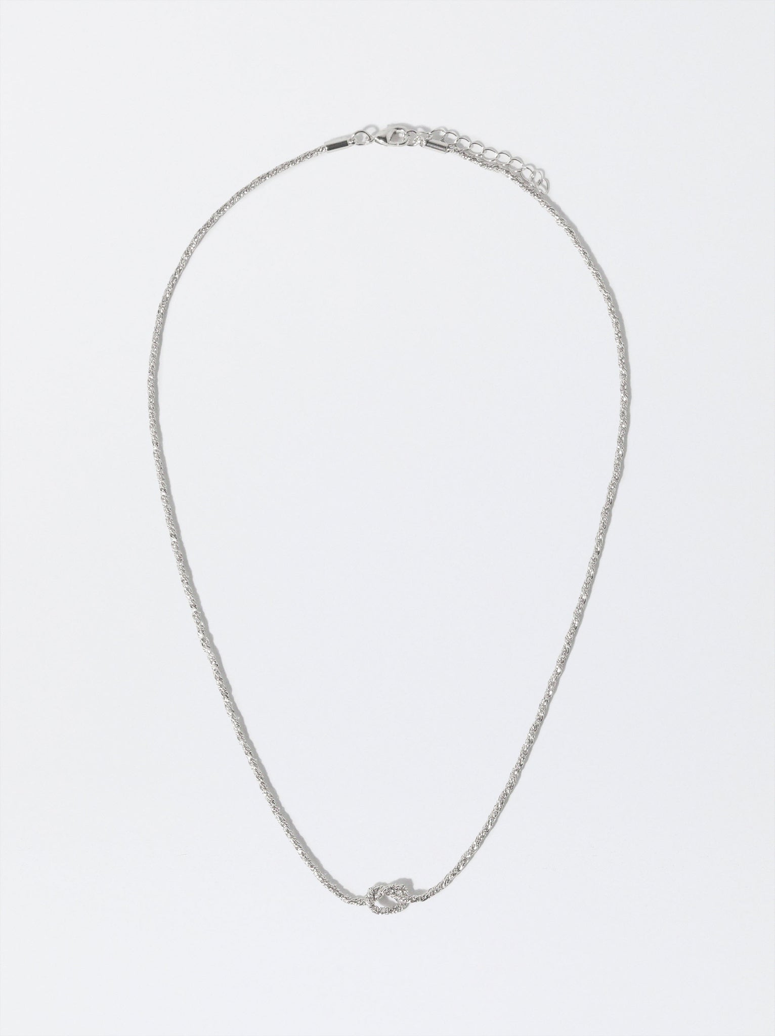 Silver Necklace With Knot