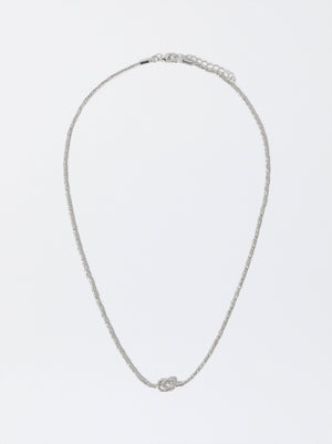 Silver Necklace With Knot