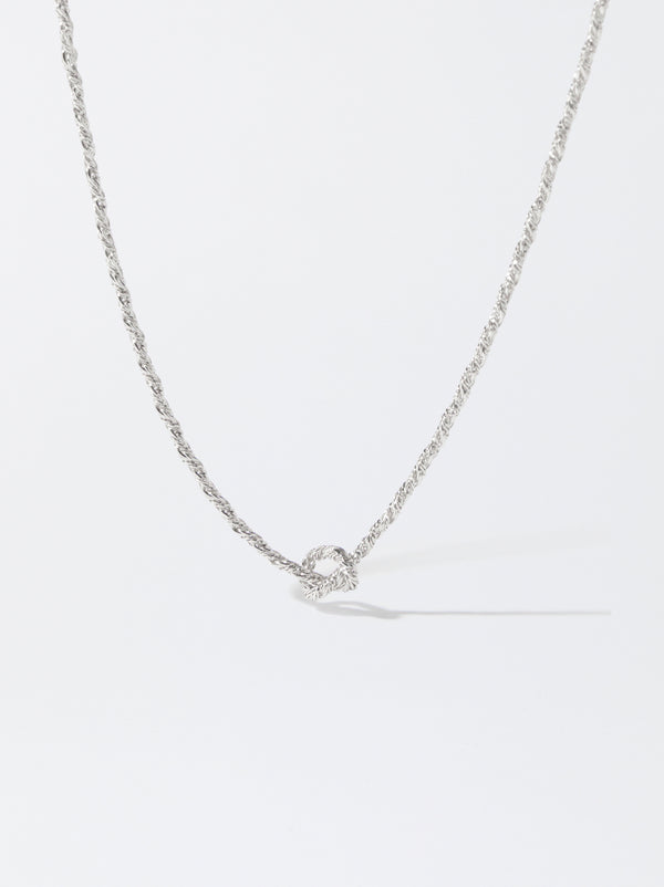 Silver Necklace With Knot