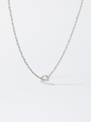 Silver Necklace With Knot