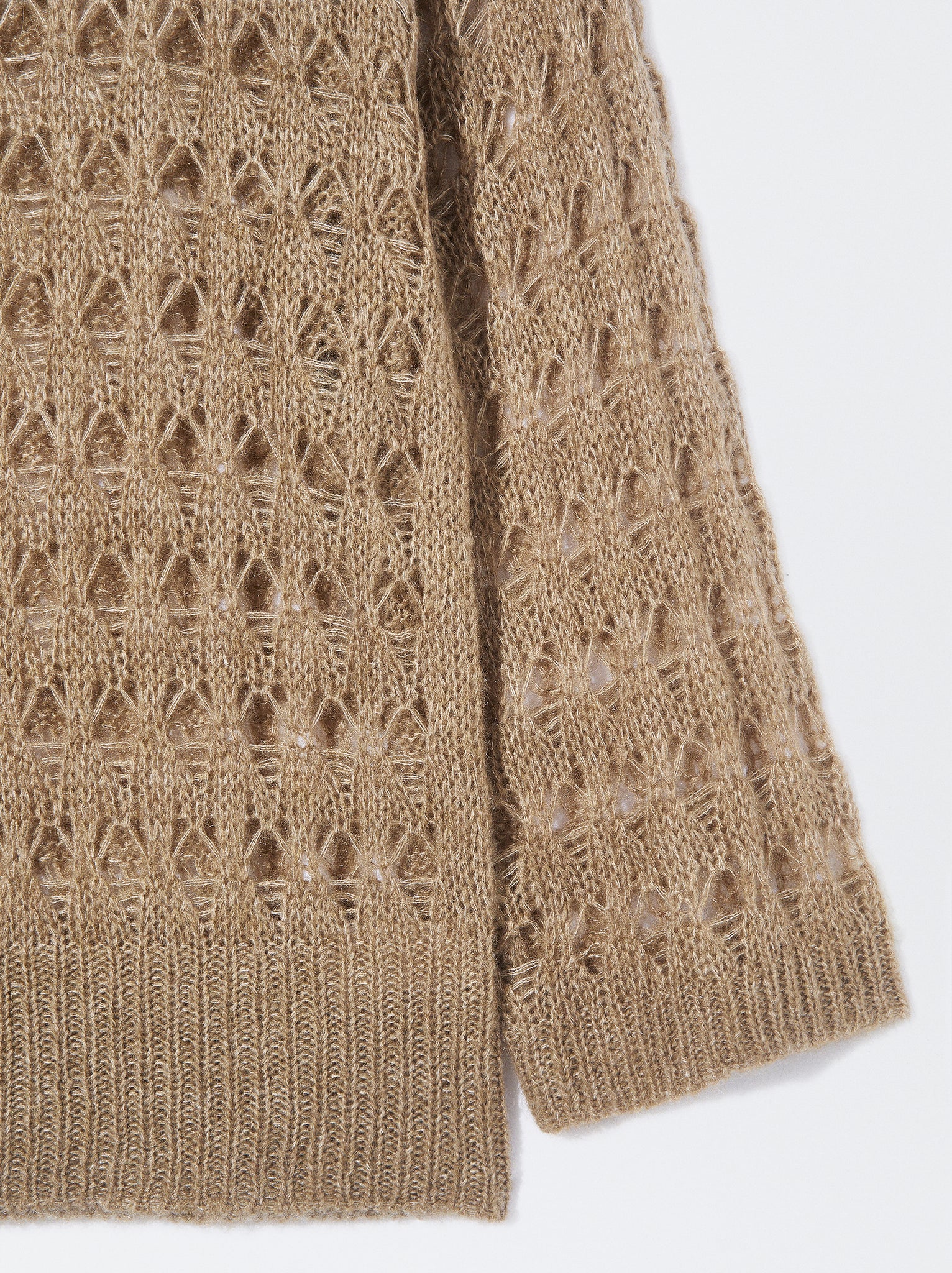 Open Knit Sweater With Wool