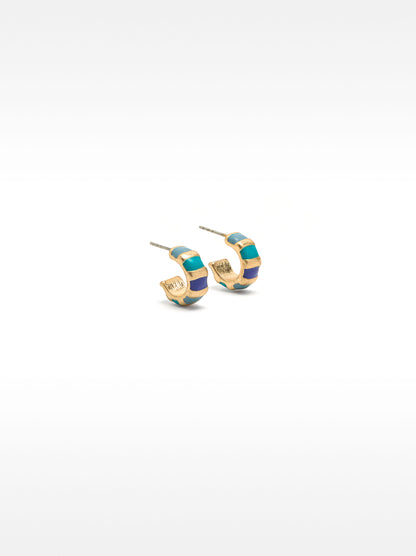 Enamel Hoops Earrings