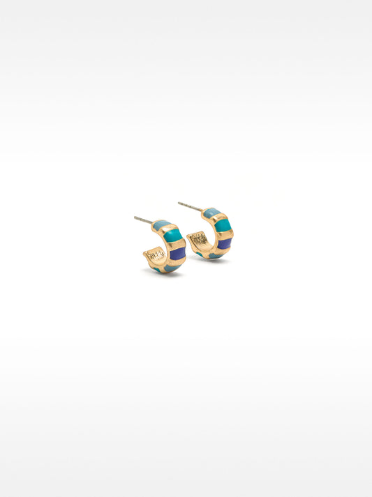 Enamel Hoops Earrings
