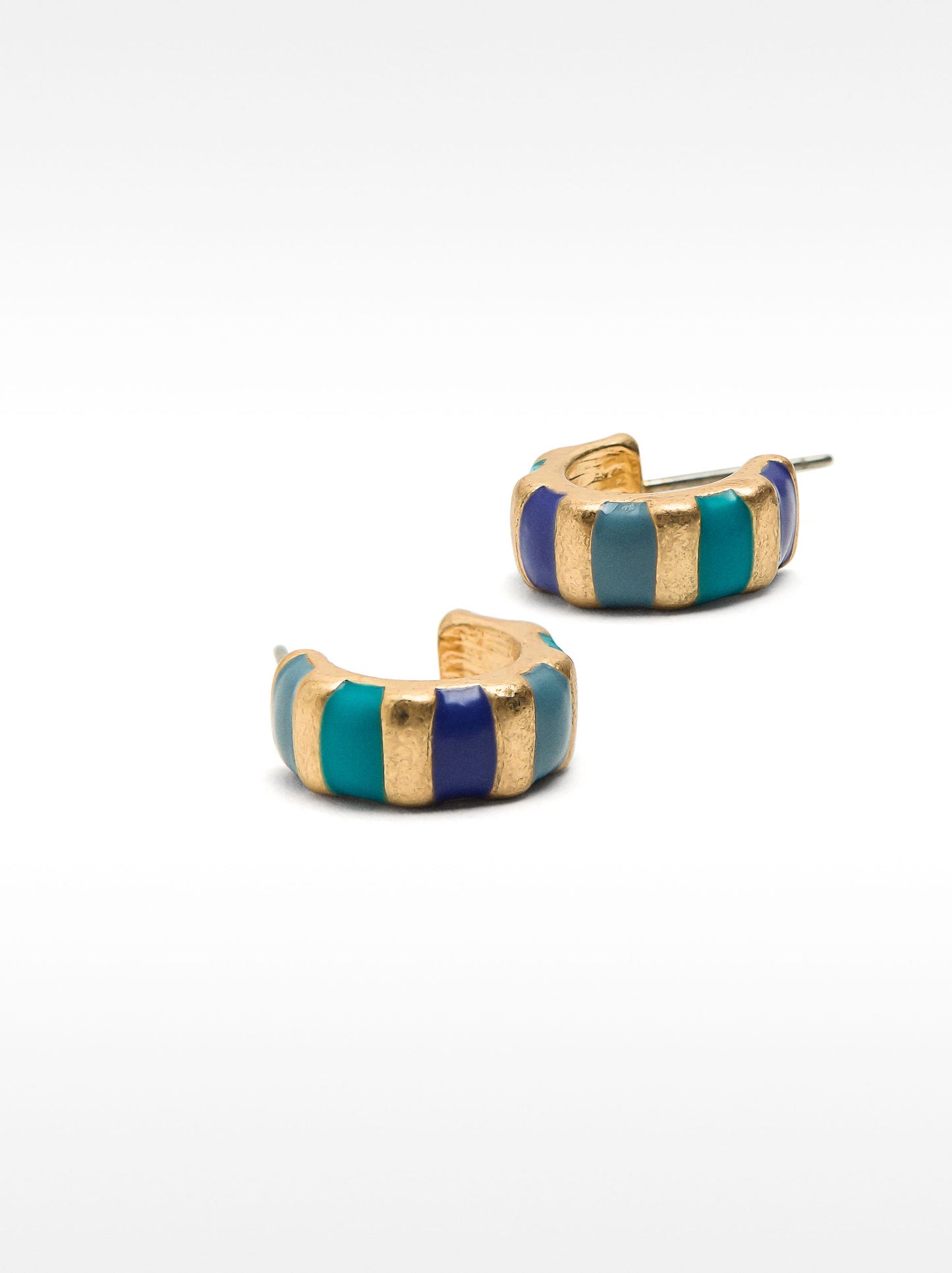 Enamel Hoops Earrings