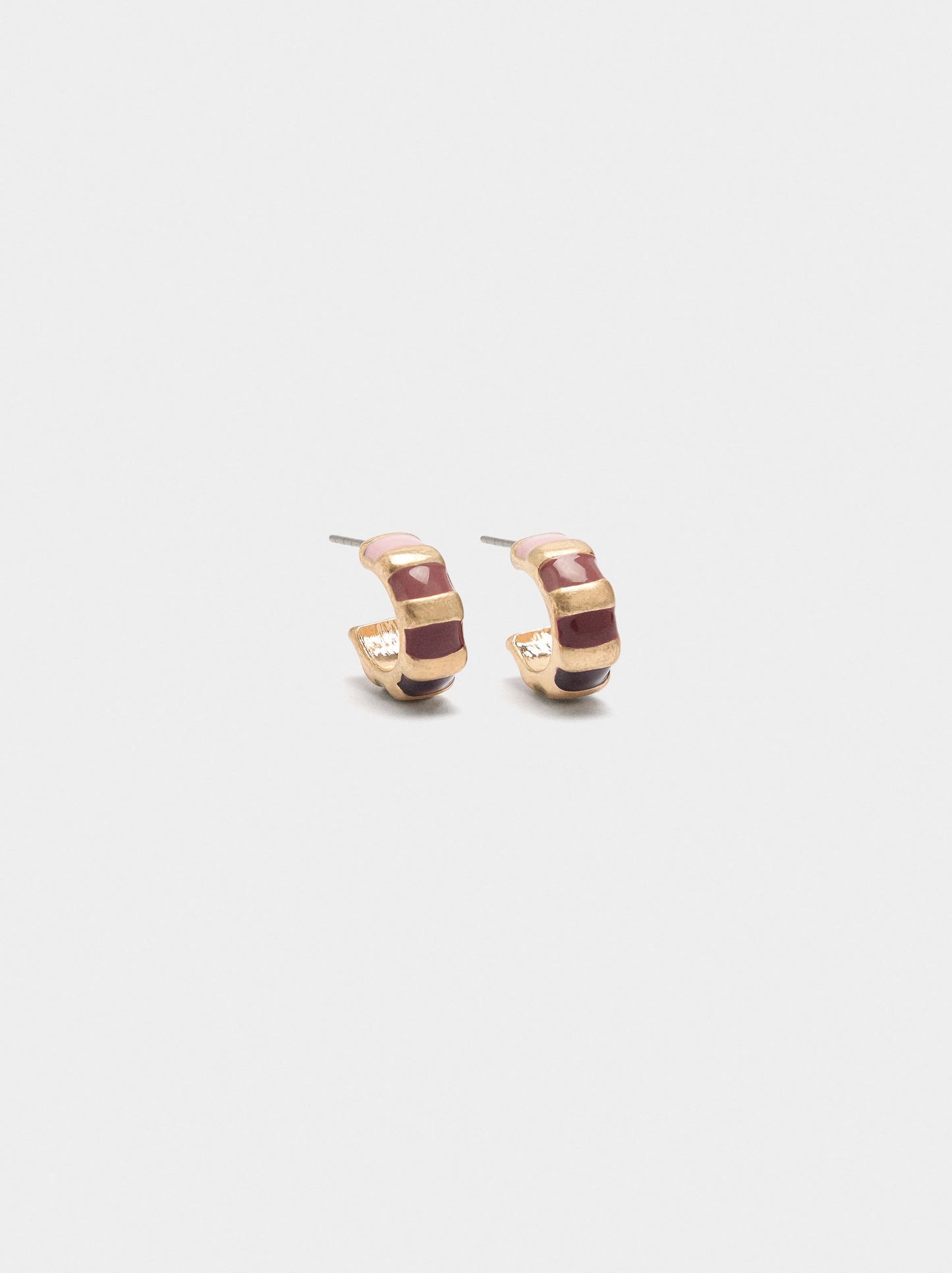 Enamelled Hoop Earrings