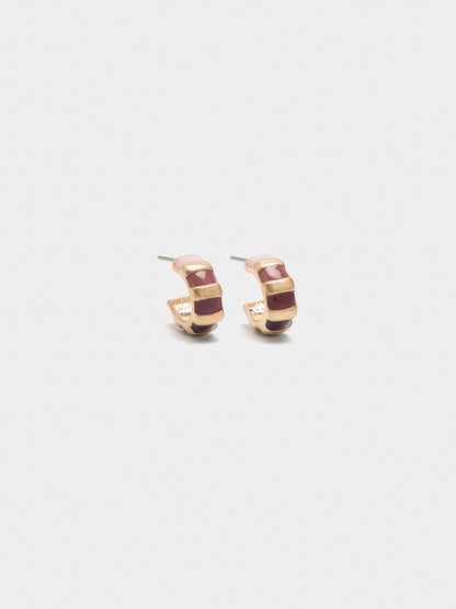 Enamelled Hoop Earrings