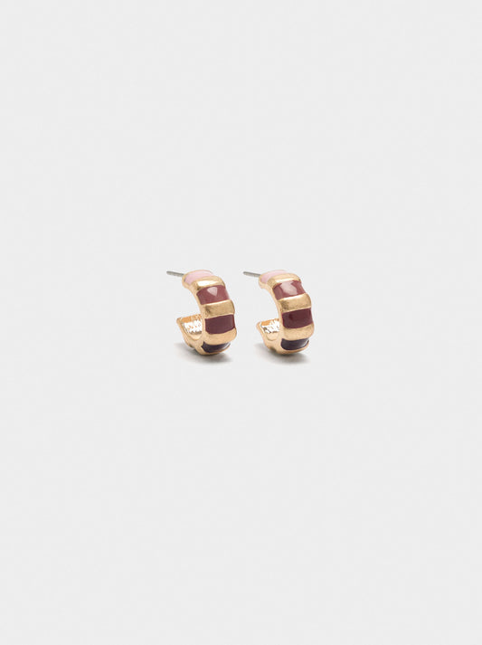 Enamelled Hoop Earrings
