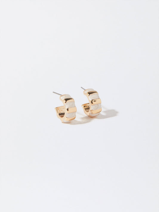 Enamel Hoop Earrings