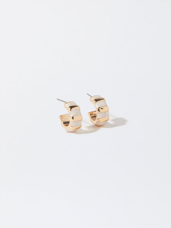 Enamel Hoop Earrings