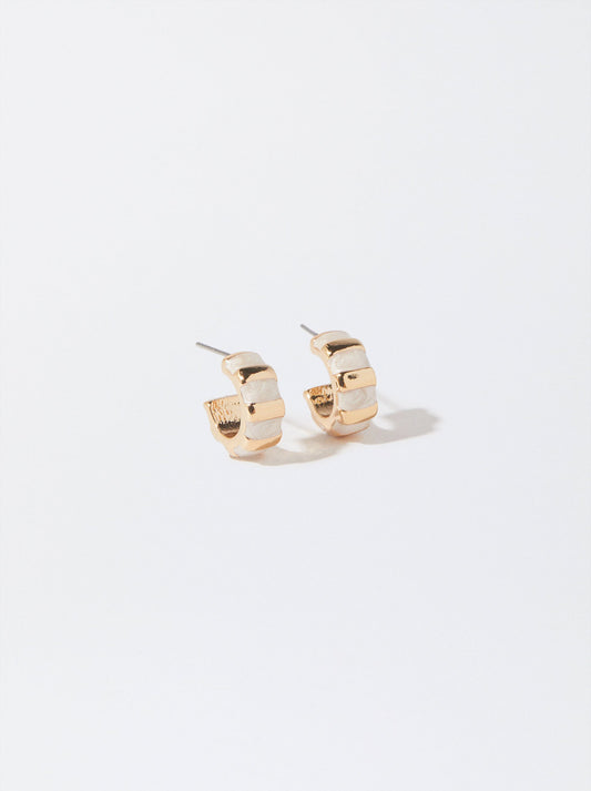 Enamel Hoop Earrings