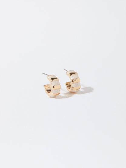 Enamel Hoop Earrings
