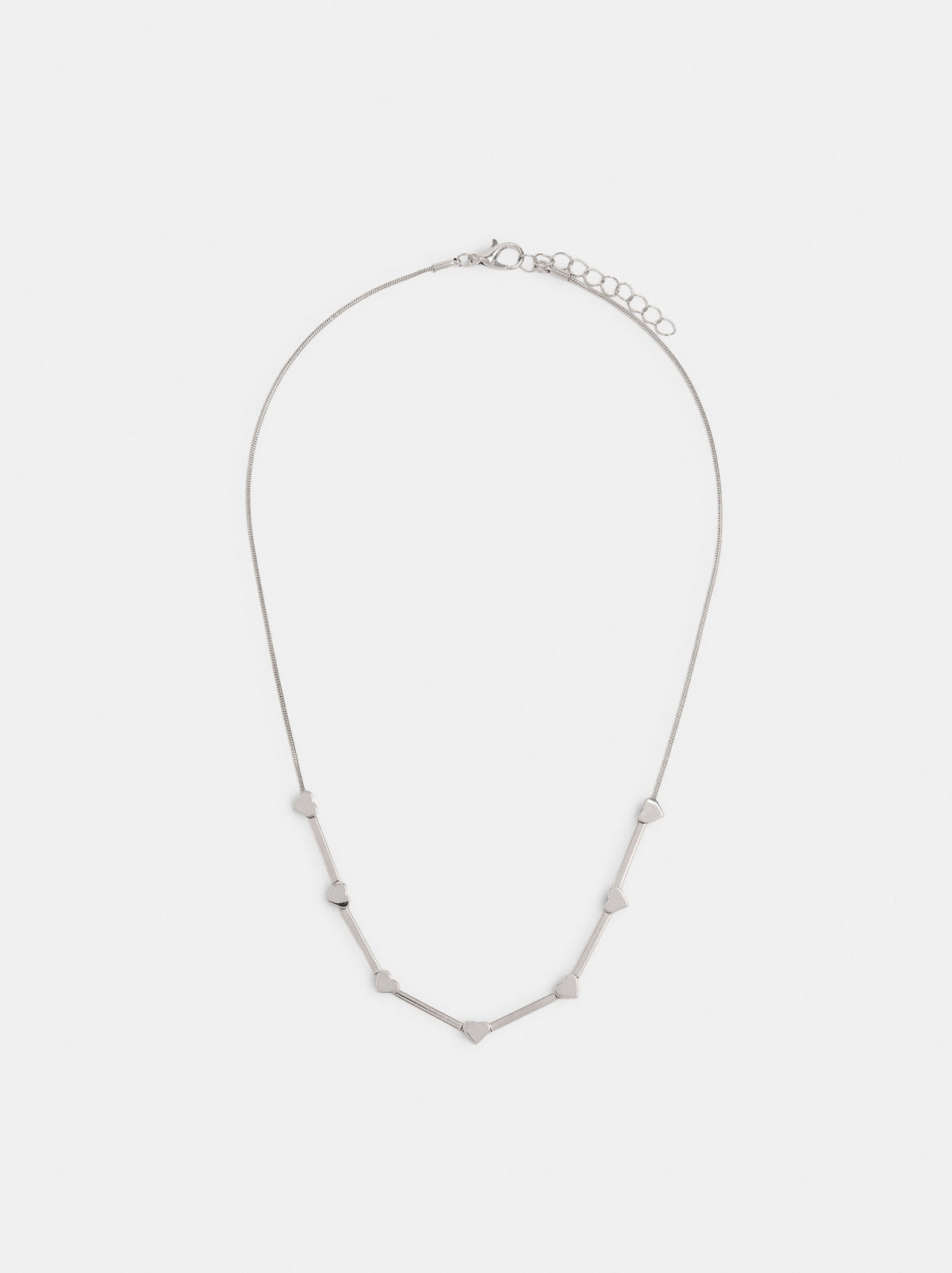 Necklace With Bars And Hearts