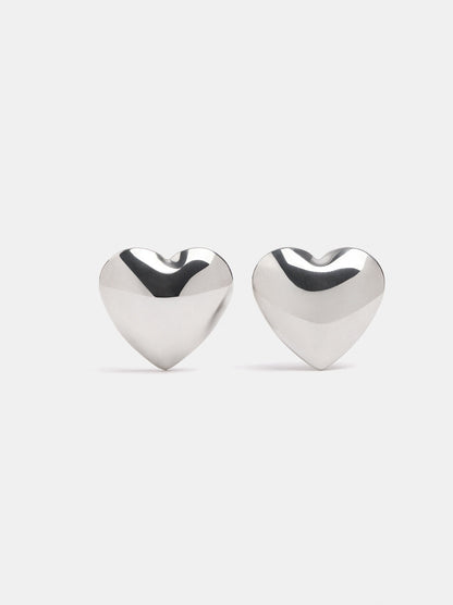 Silver Heart Earrings
